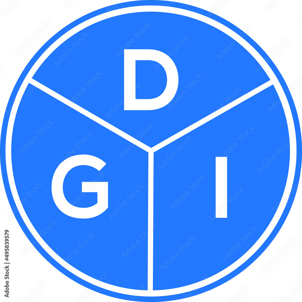 DGI letter logo design on White background. DGI creative Circle letter logo concept. DGI letter design. DGI letter logo design on White background. DGI creative Circle letter logo concept. DGI letter design.