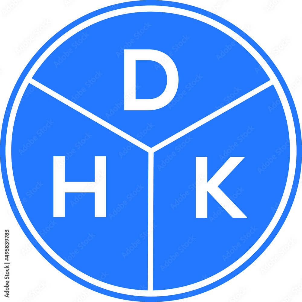 DHK letter logo design on White background. DHK creative Circle letter logo concept. DHK letter design. DHK letter logo design on White background. DHK creative Circle letter logo concept. DHK letter design.