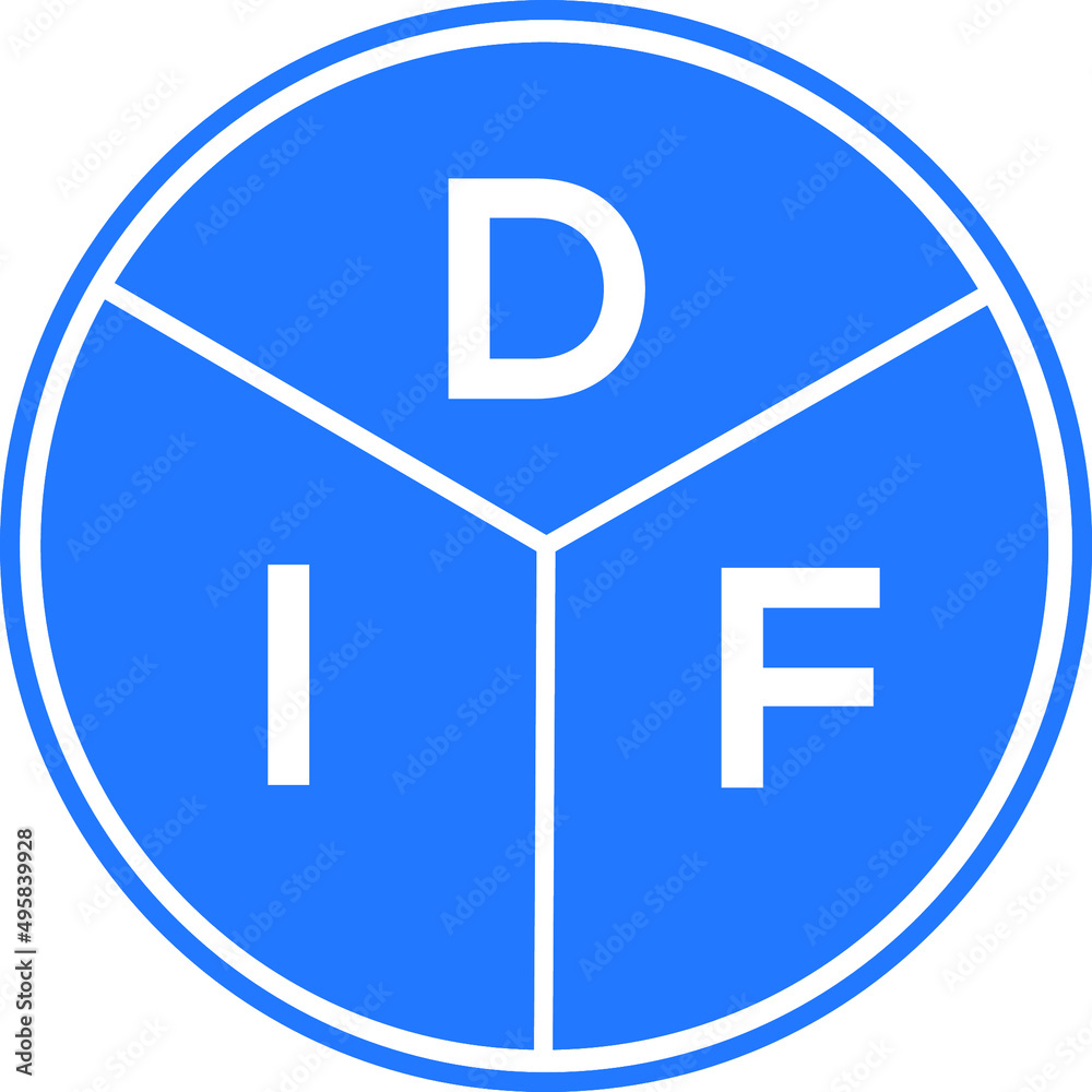DIF letter logo design on White background. DIF creative Circle letter logo concept. DIF letter design. DIF letter logo design on White background. DIF creative Circle letter logo concept. DIF letter design.