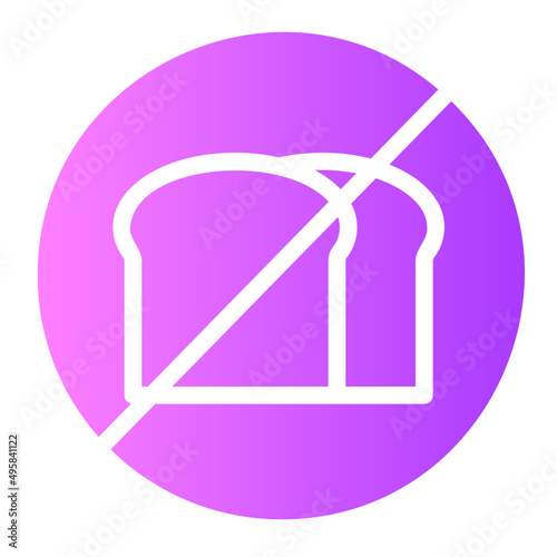 low carb diet gradient icon