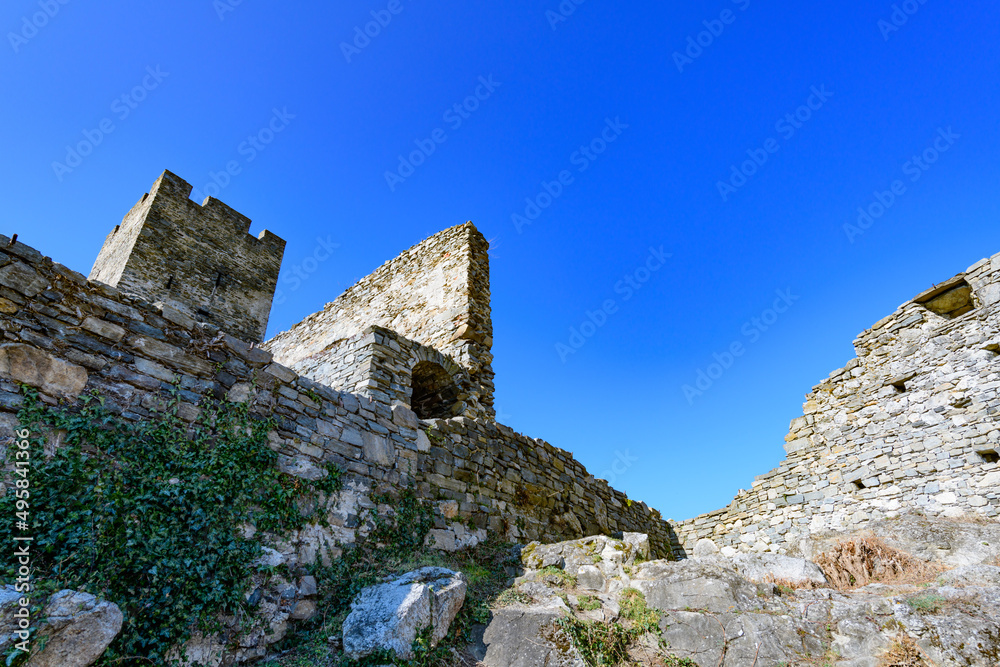 view from the castle ruine hinterhaus near spitz in the austrian danube valley wachau
