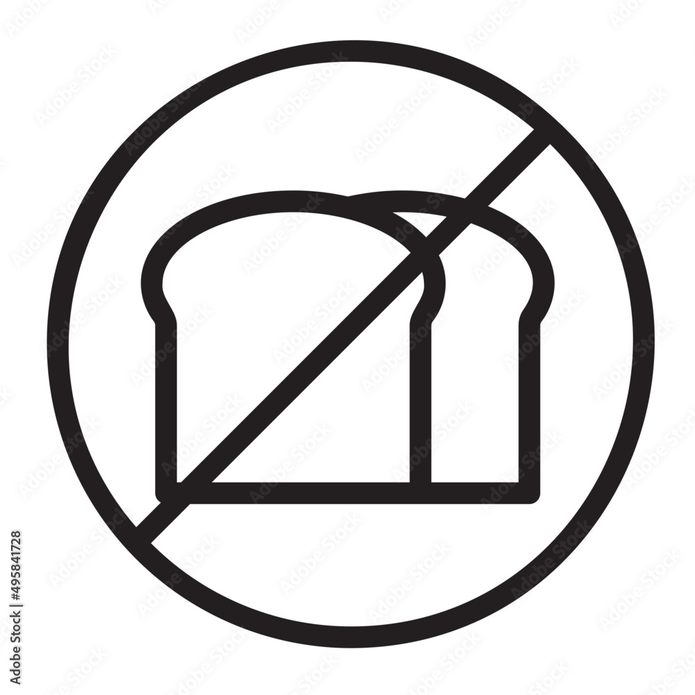 low carb diet line icon