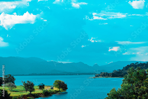 the beautiful view at lake timah tasoh photo