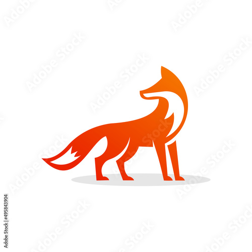 fox logo vector illustration. head fox logo template
