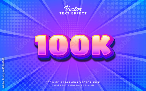 100k editable 3d text effect style