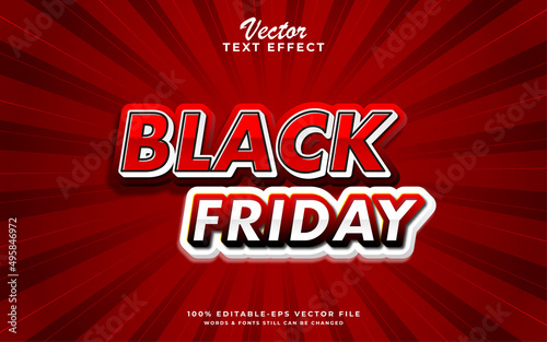 Black friday editable text effect