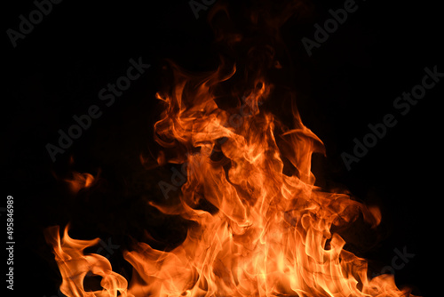 Fire flame texture for banner background. Burn abstract lights. Burning big flame. Blaze flames overlay background.