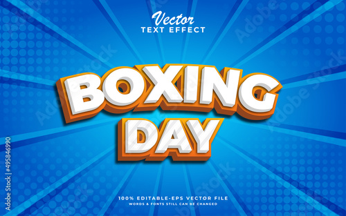 Editable boxing day text effect