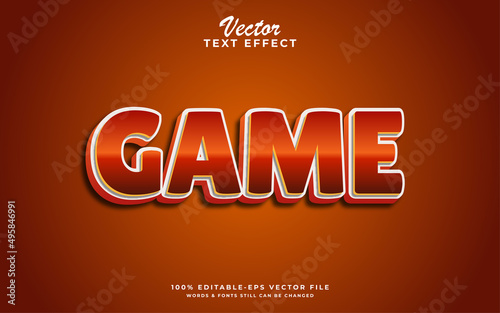 Game editable text effect