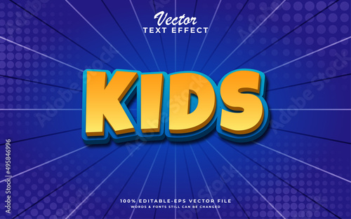 Kids editable  text effect