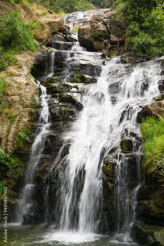 Ravana Falls Waterfall, Sri Lanka Ravana Falls Waterfall, Sri Lanka