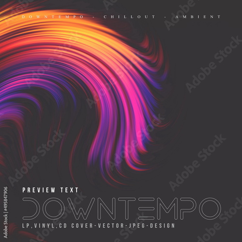 Music Album Cover for the Web Presentation. Colorful Vector Design. Abstract Cards Set. Posters Template Set. Vinyl and CD cover. Square posters, flyers, banners, leaflets. CD Artwork