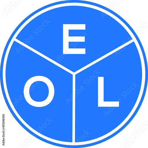 EOL letter logo design on black background. EOL  creative initials letter logo concept. EOL letter design. photo