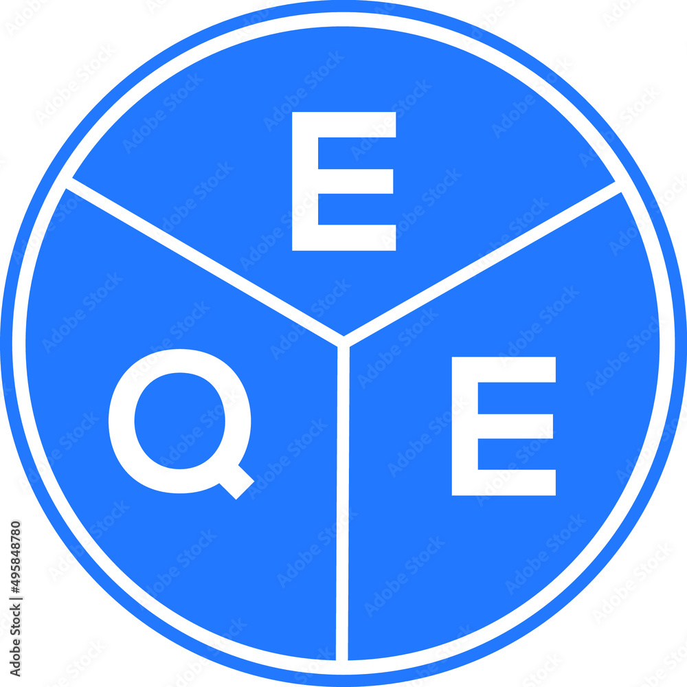 EQE letter logo design on White background. EQE creative Circle letter logo concept. EQE letter design. EQE letter logo design on White background. EQE creative Circle letter logo concept. EQE letter design.
