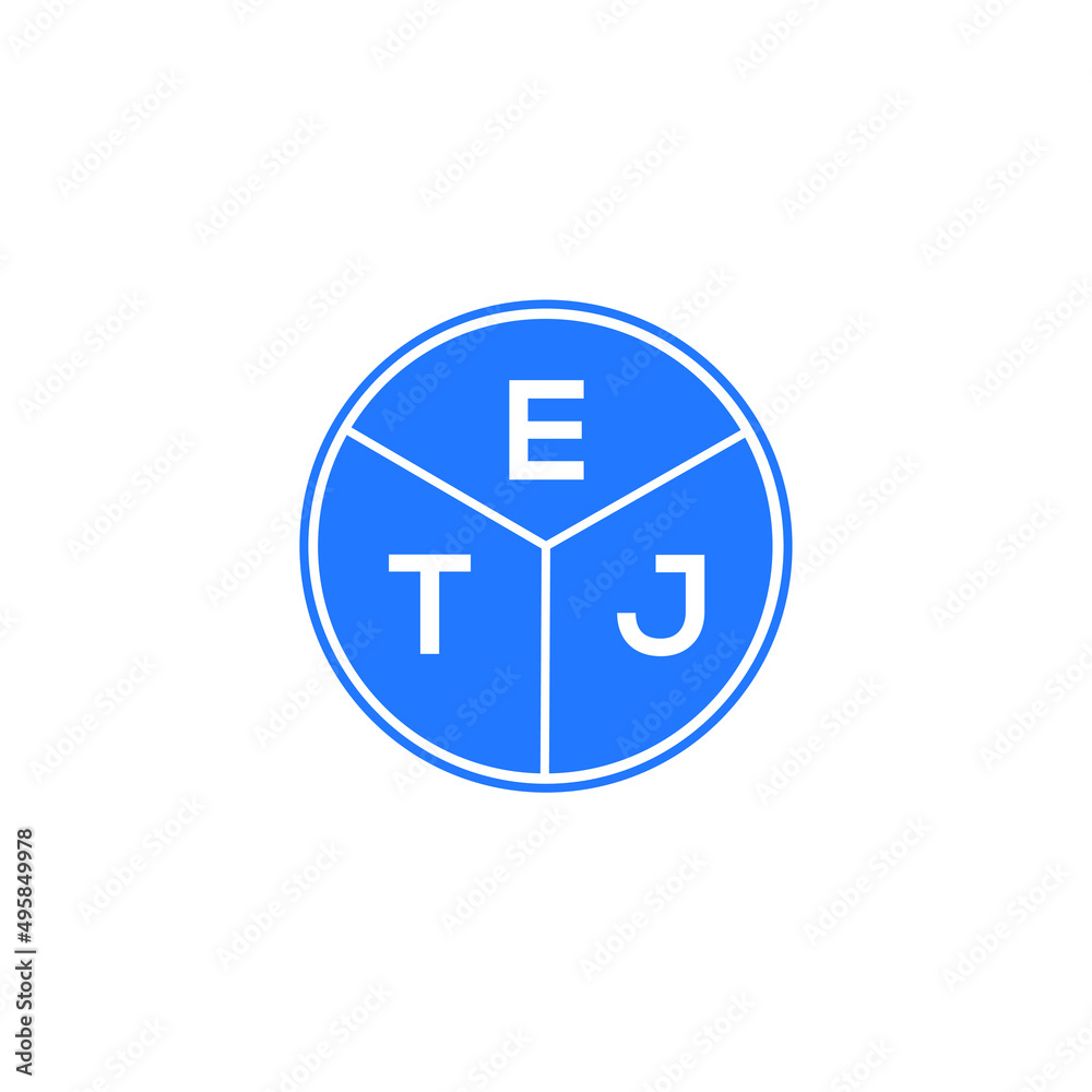 ETJ letter logo design on white background. ETJ creative circle letter logo concept. ETJ letter design. ETJ letter logo design on white background. ETJ creative circle letter logo concept. ETJ letter design.