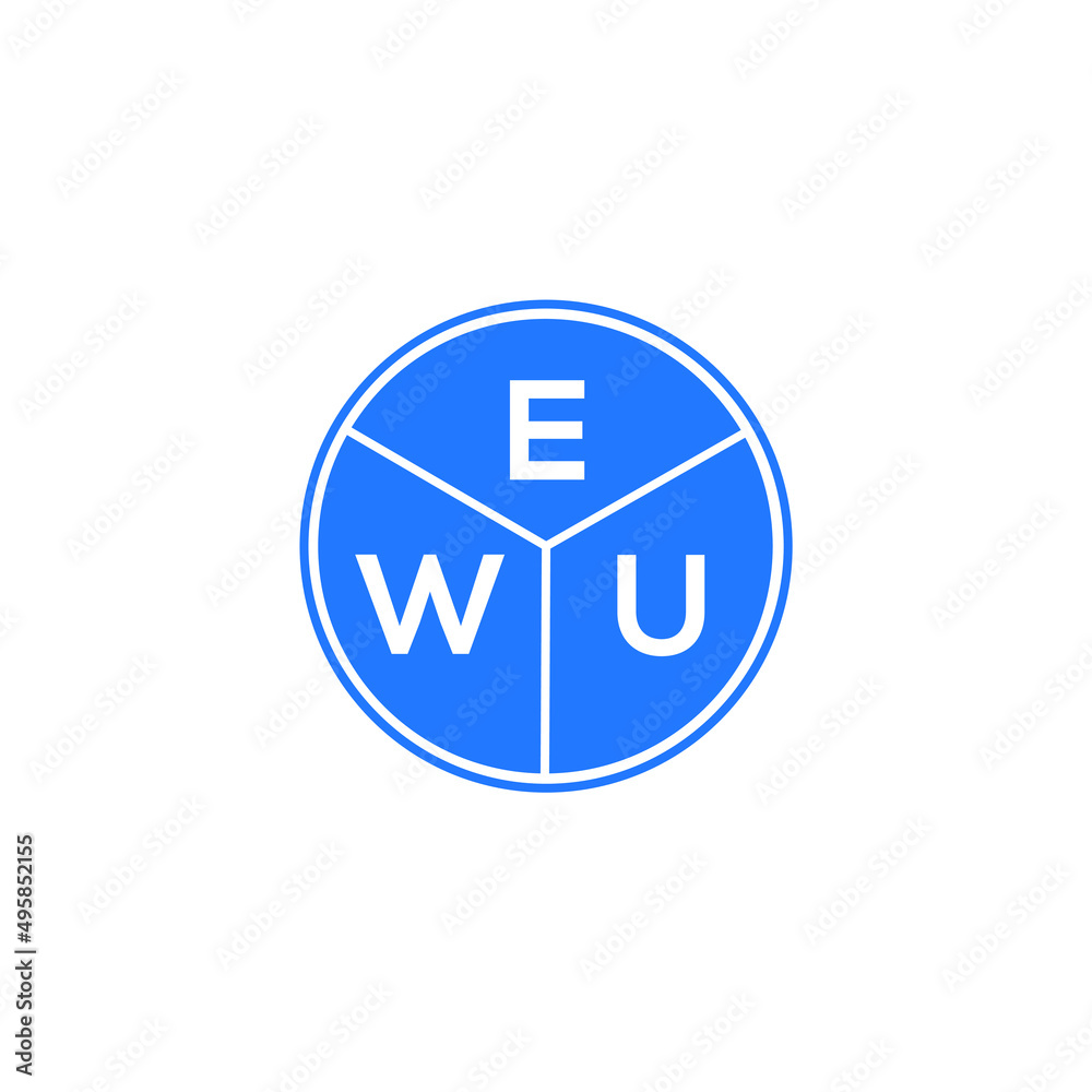 EWU letter logo design on White background. EWU creative Circle letter logo concept. EWU letter design. EWU letter logo design on White background. EWU creative Circle letter logo concept. EWU letter design.