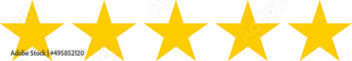 Five stars customer product rating review flat icon for apps and websites.Five stars customer product rating review flat icon for apps and websites.