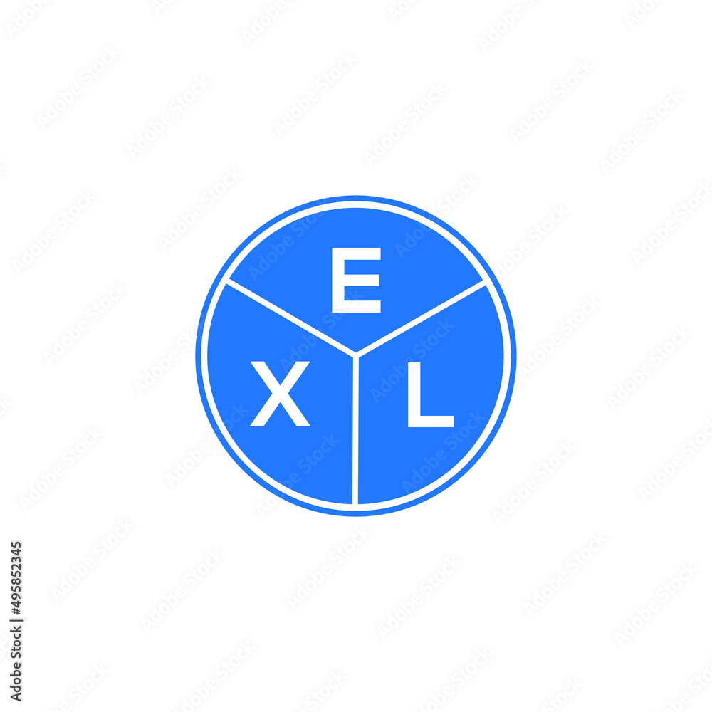 EXL letter logo design on White background. EXL creative Circle letter logo concept. EXL letter design. EXL letter logo design on White background. EXL creative Circle letter logo concept. EXL letter design.