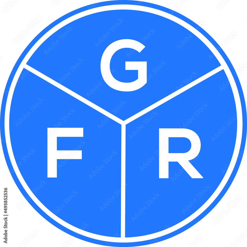 GFR letter logo design on White background. GFR creative Circle letter logo concept. GFR letter design. GFR letter logo design on White background. GFR creative Circle letter logo concept. GFR letter design.