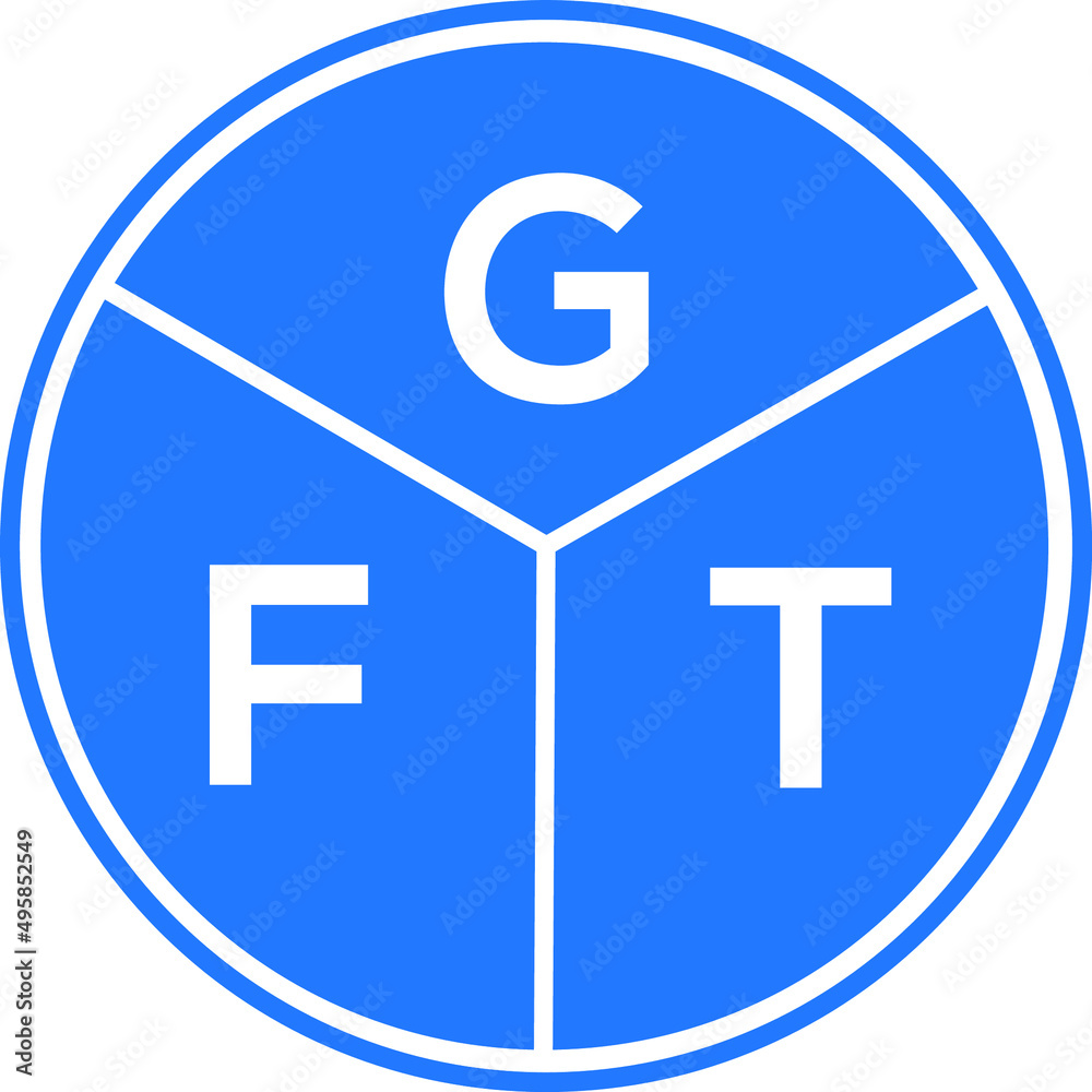 GFT letter logo design on White background. GFT creative Circle letter logo concept. GFT letter design. GFT letter logo design on White background. GFT creative Circle letter logo concept. GFT letter design.