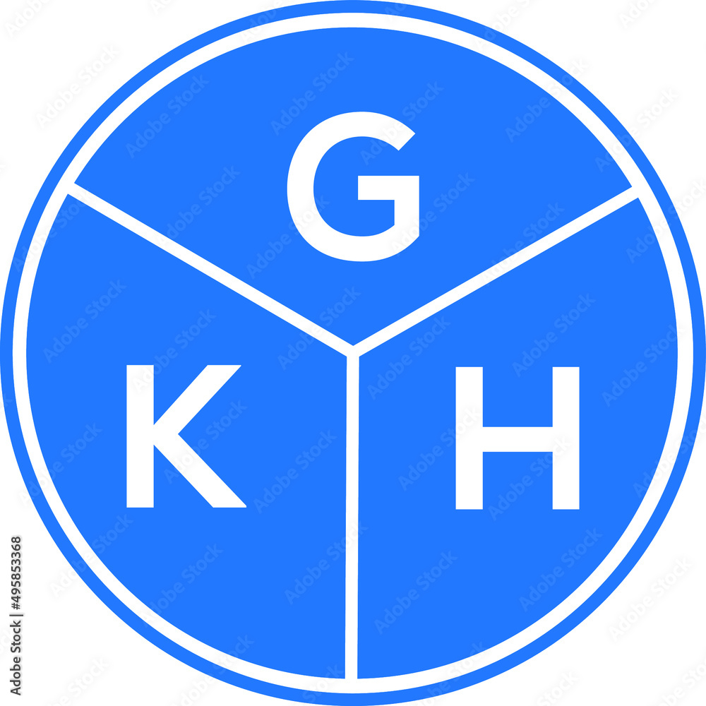 GKH letter logo design on White background. GKH creative Circle letter logo concept. GKH letter design. GKH letter logo design on White background. GKH creative Circle letter logo concept. GKH letter design.