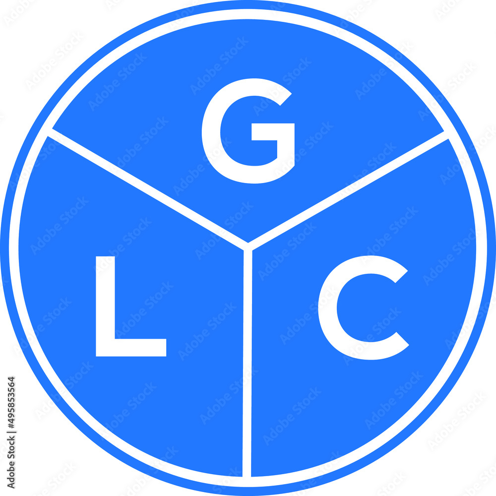 GLC letter logo design on White background. GLC creative Circle letter logo concept. GLC letter design. GLC letter logo design on White background. GLC creative Circle letter logo concept. GLC letter design.