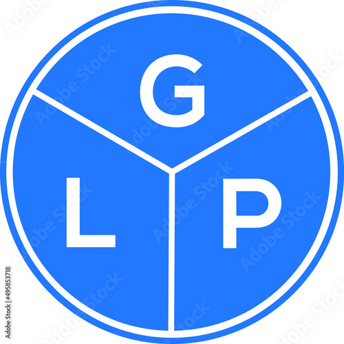 GLP letter logo design on white background. GLP  creative circle letter logo concept. GLP letter design.