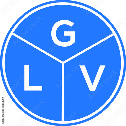 GLV letter logo design on white background. GLV creative circle letter logo concept. GLV letter design.  photo