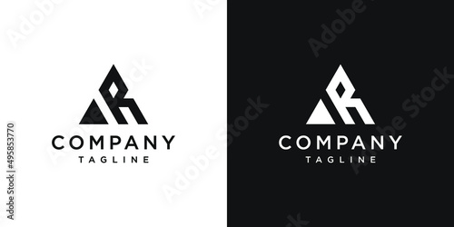 Creative Letter AR Monogram Logo Design Icon Template White and Black Background