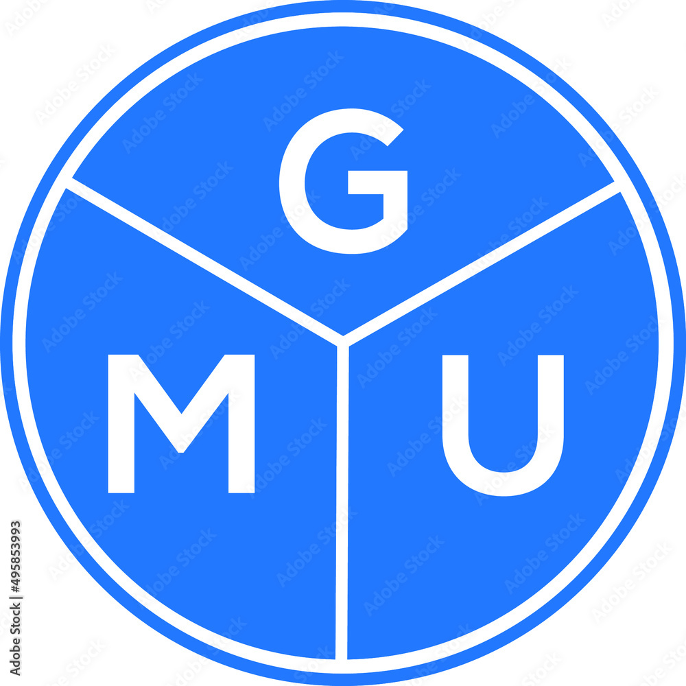 GMU letter logo design on white background. GMU creative circle letter logo concept. GMU letter design. GMU letter logo design on white background. GMU creative circle letter logo concept. GMU letter design.
