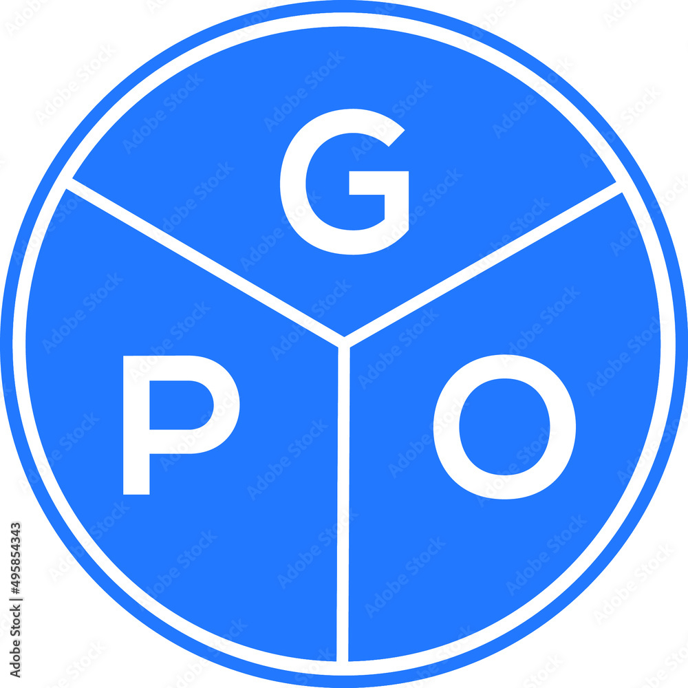 GPO letter logo design on White background. GPO creative Circle letter logo concept. GPO letter design. GPO letter logo design on White background. GPO creative Circle letter logo concept. GPO letter design.