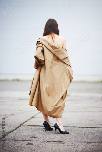 woman walking on the street