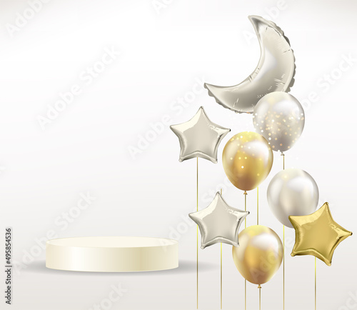 Realistic islamic ornamental background