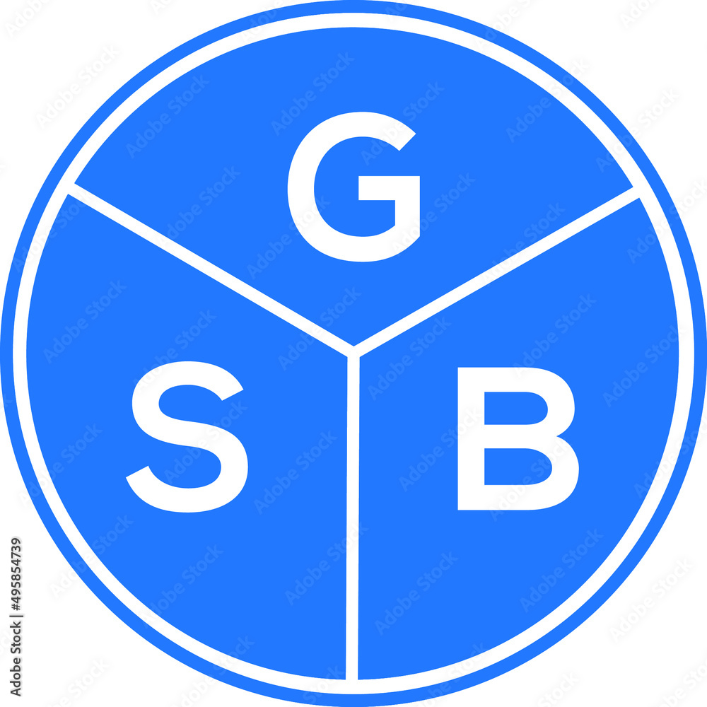 GSB letter logo design on White background. GSB creative Circle letter logo concept. GSB letter design. GSB letter logo design on White background. GSB creative Circle letter logo concept. GSB letter design.