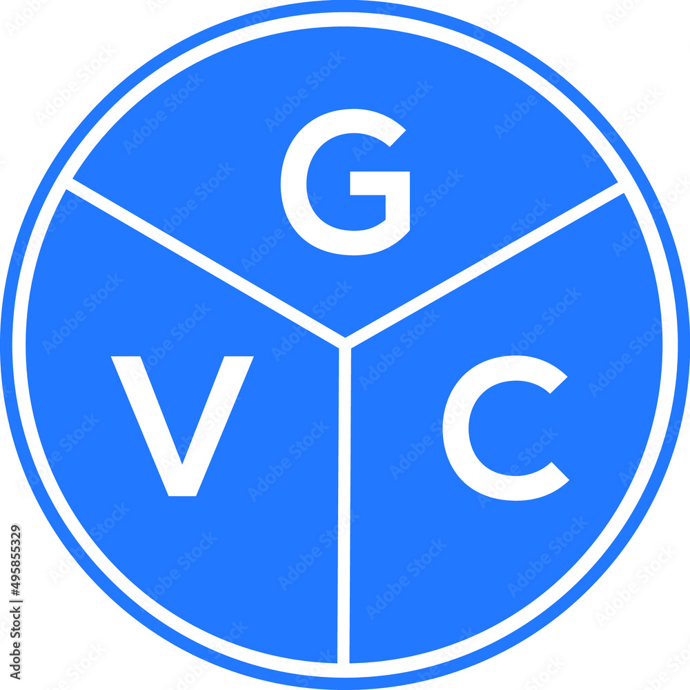 GVC letter logo design on White background. GVC creative Circle letter logo concept. GVC letter design. GVC letter logo design on White background. GVC creative Circle letter logo concept. GVC letter design.