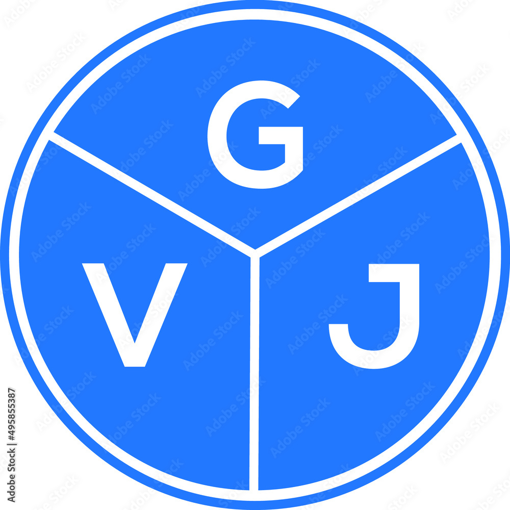 GVJ letter logo design on White background. GVJ creative Circle letter logo concept. GVJ letter design. GVJ letter logo design on White background. GVJ creative Circle letter logo concept. GVJ letter design.