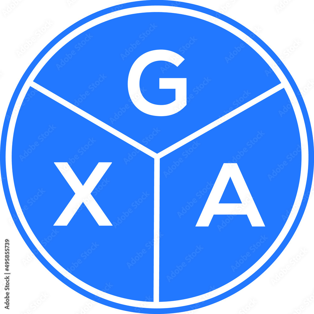 GXA letter logo design on white background. GXA creative circle letter logo concept. GXA letter design. GXA letter logo design on white background. GXA creative circle letter logo concept. GXA letter design.