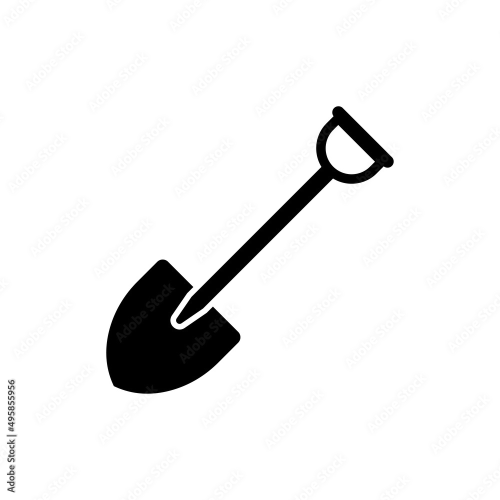 shovel icon design template vector