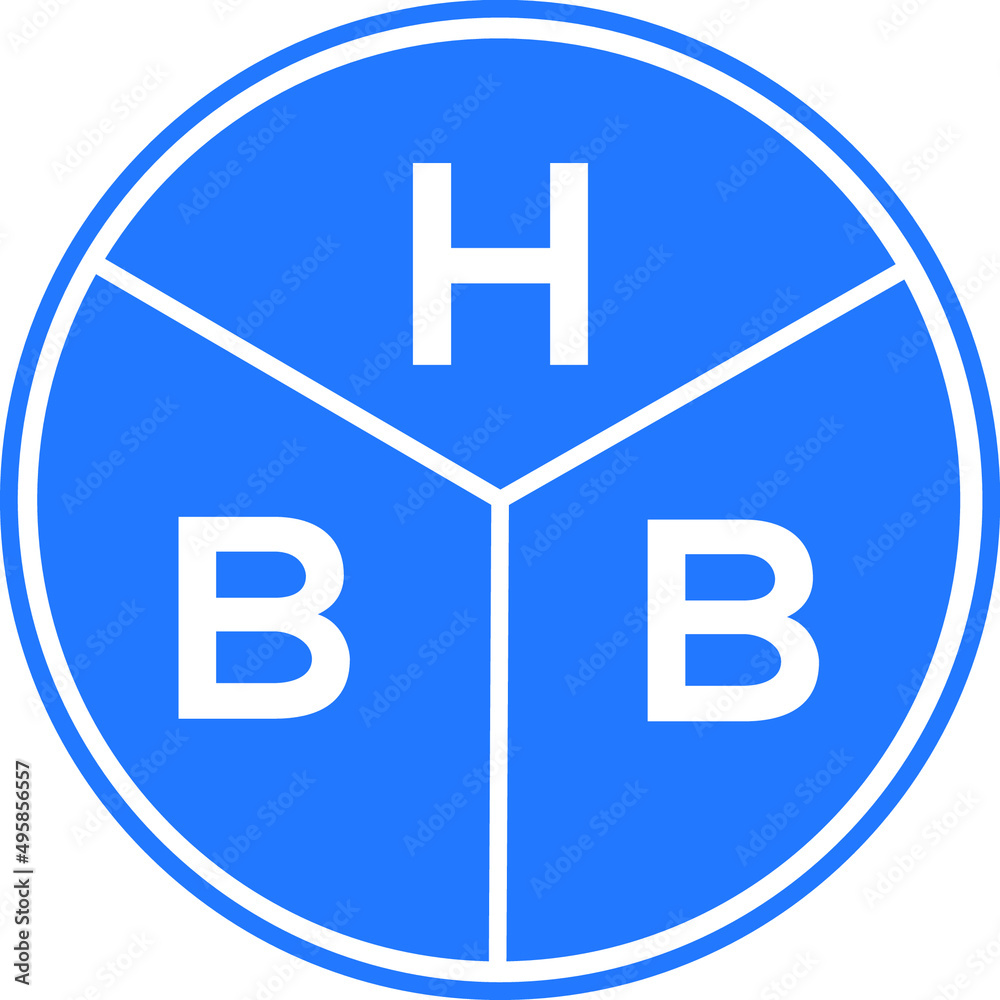Obraz premium HBB letter logo design on White background. HBB creative Circle letter logo concept. HBB letter design. 