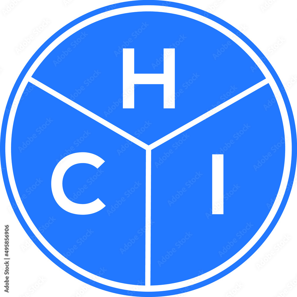 HCI letter logo design on white background. HCI creative circle letter logo concept. HCI letter design. HCI letter logo design on white background. HCI creative circle letter logo concept. HCI letter design.