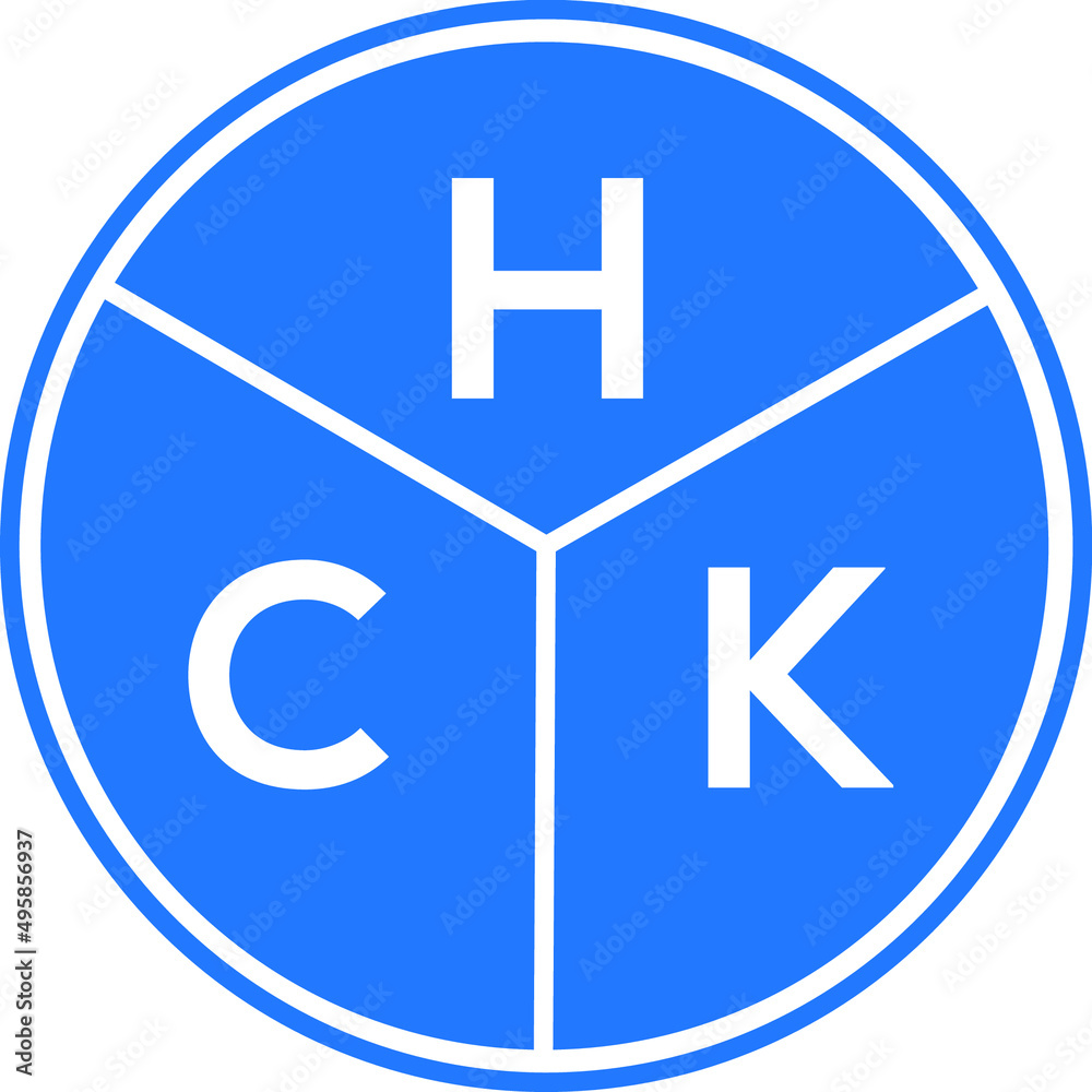 HCK letter logo design on white background. HCK creative circle letter logo concept. HCK letter design. HCK letter logo design on white background. HCK creative circle letter logo concept. HCK letter design.