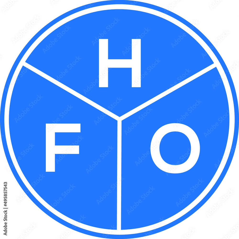HFO letter logo design on white background. HFO creative circle letter logo concept. HFO letter design. HFO letter logo design on white background. HFO creative circle letter logo concept. HFO letter design.