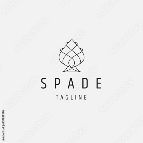 Spade logo icon design template flat vector