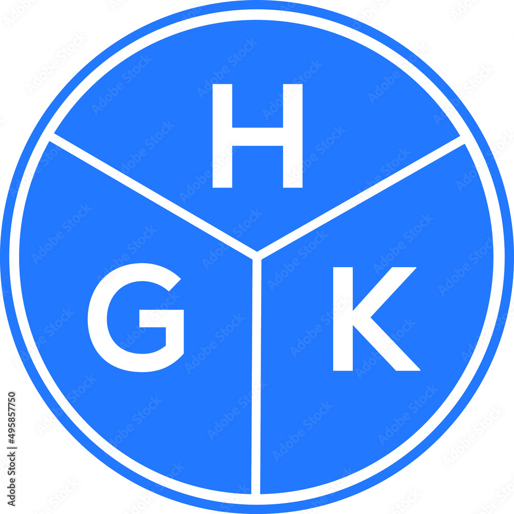HGK letter logo design on white background. HGK creative circle letter logo concept. HGK letter design. HGK letter logo design on white background. HGK creative circle letter logo concept. HGK letter design.