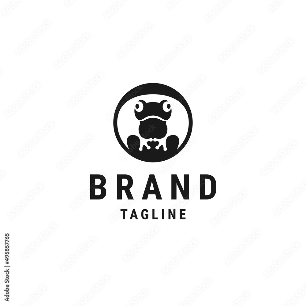 Frog logo icon design template flat vector Frog logo icon design template flat vector