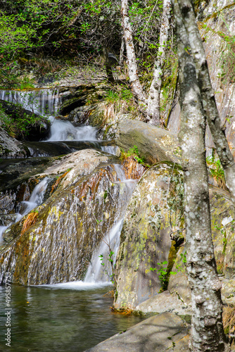 waterfall of pure and crystalline water in the rivers of Las Hurdes photo