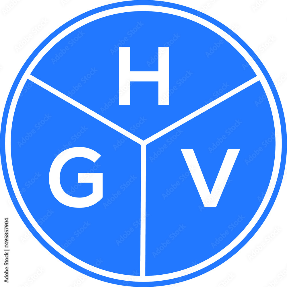 HGV letter logo design on white background. HGV creative circle letter logo concept. HGV letter design. HGV letter logo design on white background. HGV creative circle letter logo concept. HGV letter design.