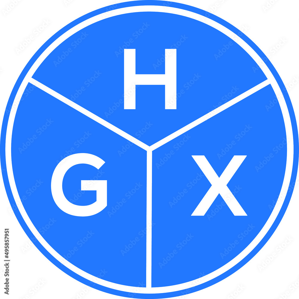 HGX letter logo design on white background. HGX creative circle letter logo concept. HGX letter design. HGX letter logo design on white background. HGX creative circle letter logo concept. HGX letter design.