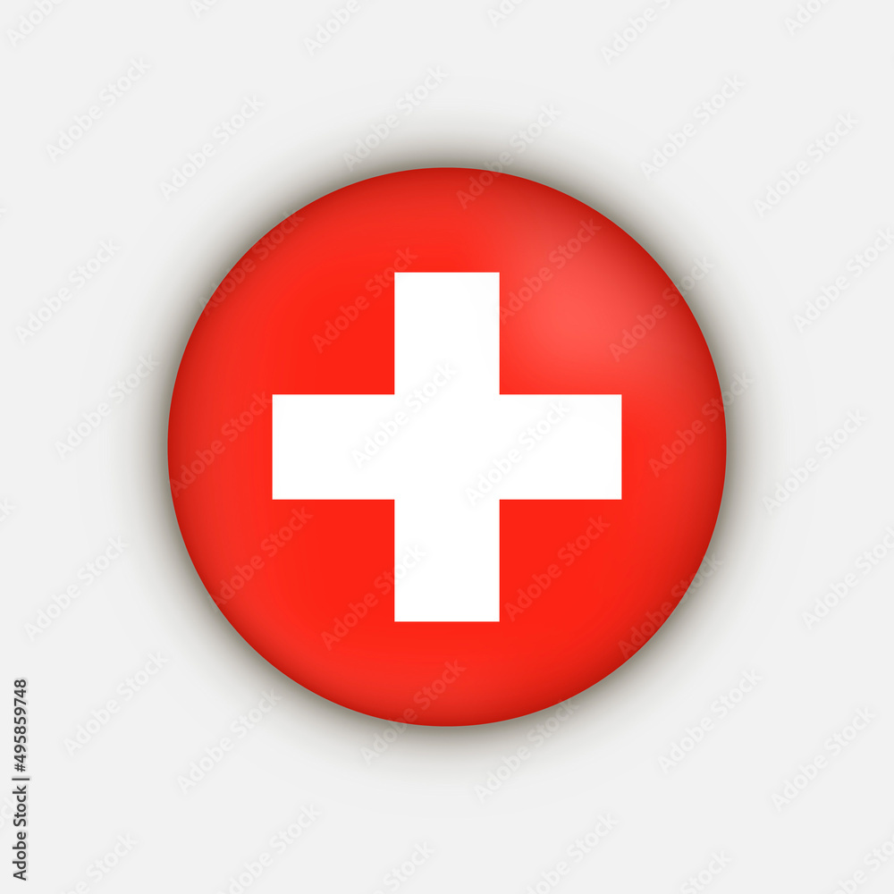 Country Switzerland. Switzerland flag. Vector illustration. Country Switzerland. Switzerland flag. Vector illustration.