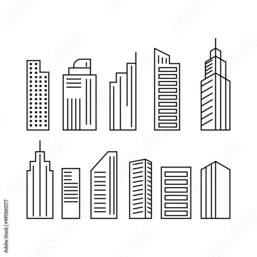 City skyline flat design